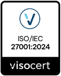 Zertifiziert nach ISO/IEC 27001:2024, auditiert von visocert